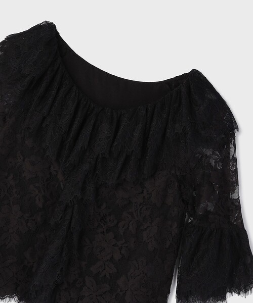Diagram(ダイアグラム)の「レースコンビフリルブラウス(シャツ/ブラウス・レディース・ブラック/ホワイト・36/38)」の18枚目の写真