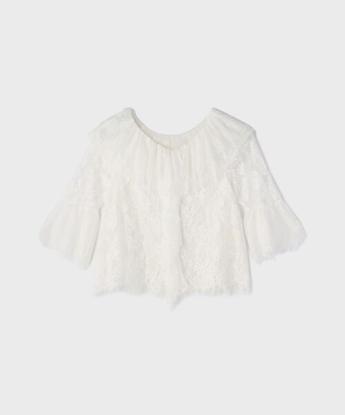 Diagram(ダイアグラム)の「レースコンビフリルブラウス(シャツ/ブラウス・レディース・ブラック/ホワイト・36/38)」の19枚目の写真