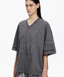 MASONPRINCE（メイソンプリンス）の「オーバーサイズ ヴィンテージ加工 ナンバリング Vネック Tシャツ DT4366【MASONPRINCE】【2025SS】（Tシャツ/カットソー・メンズ）」