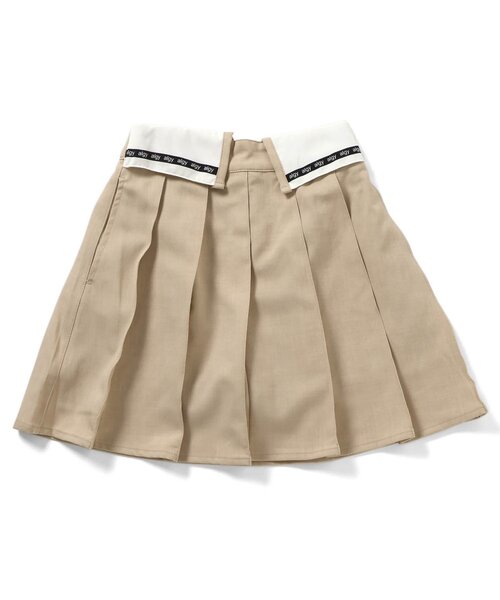 algy（アルジー）の「折返し風プリーツスカパン（スカート・キッズ・グレー/ベージュ/ネイビー/インディゴブルー・X-SMALL/SMALL/MEDIUM/XX-SMALL）」の3枚目の写真