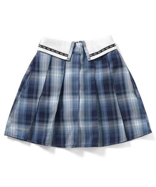 algy（アルジー）の「折返し風プリーツスカパン（スカート・キッズ・グレー/ベージュ/ネイビー/インディゴブルー・X-SMALL/SMALL/MEDIUM/XX-SMALL）」の4枚目の写真