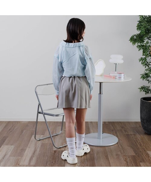algy（アルジー）の「折返し風プリーツスカパン（スカート・キッズ・グレー/ベージュ/ネイビー/インディゴブルー・X-SMALL/SMALL/MEDIUM/XX-SMALL）」の6枚目の写真