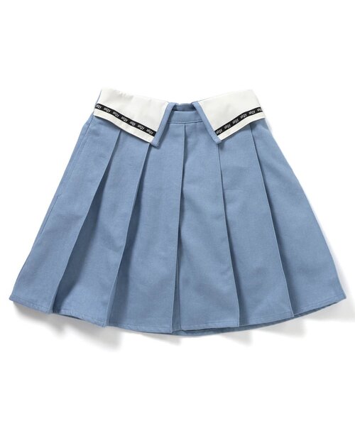 algy（アルジー）の「折返し風プリーツスカパン（スカート・キッズ・グレー/ベージュ/ネイビー/インディゴブルー・X-SMALL/SMALL/MEDIUM/XX-SMALL）」の9枚目の写真