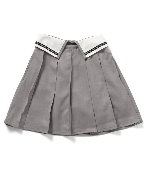 algy（アルジー）の「折返し風プリーツスカパン（スカート・キッズ・グレー/ベージュ/ネイビー/インディゴブルー・X-SMALL/SMALL/MEDIUM/XX-SMALL）」の8枚目の写真