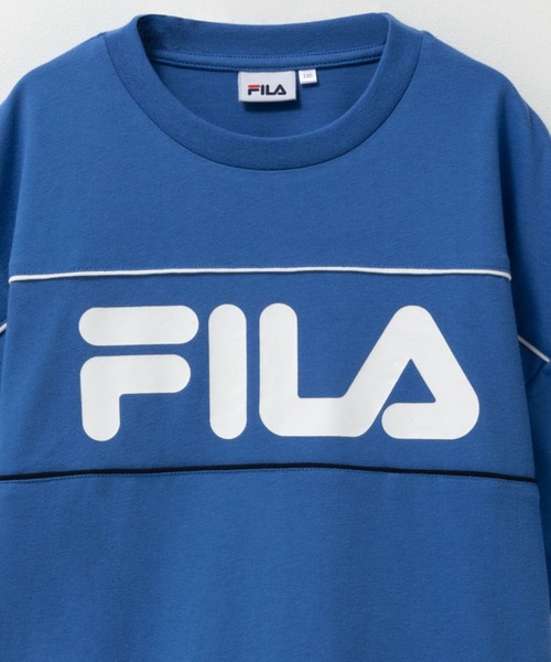 FILA（フィラ）の「【FILA】 ビッグサイズ切替Tシャツ（Tシャツ/カットソー・キッズ・ブルー/ブラック・130/140/150/160）」の6枚目の写真