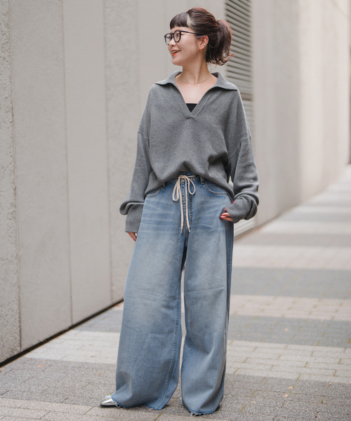 スピックアンドスパン 5 1/2 デニム 5 1/2 SOFT DRAWSTRINGDENIM（デニムパンツ）｜Spick & Span