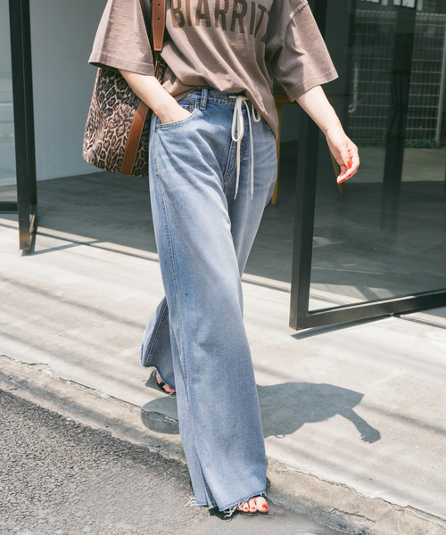 Spick & Span(スピックアンドスパン)の「5 1/2 SOFT DRAWSTRINGDENIM(デニムパンツ・レディース・ブラック/ブルー系その他・26/27/28)」の6枚目の写真