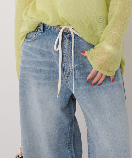 Spick & Span(スピックアンドスパン)の「5 1/2 SOFT DRAWSTRINGDENIM(デニムパンツ・レディース・ブラック/ブルー系その他・26/27/28)」の15枚目の写真