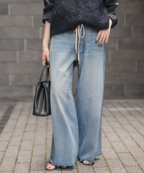 Spick & Span(スピックアンドスパン)の「5 1/2 SOFT DRAWSTRINGDENIM(デニムパンツ・レディース・ブラック/ブルー系その他・26/27/28)」の19枚目の写真