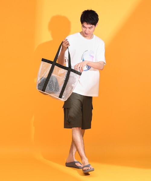 THE SHOP TK （ザ ショップ ティーケー ）の「PVCクリアトートバッグ 【ユニセックス／軽量】（トートバッグ・メンズ・オリーブ/ブラック・00）」の15枚目の写真