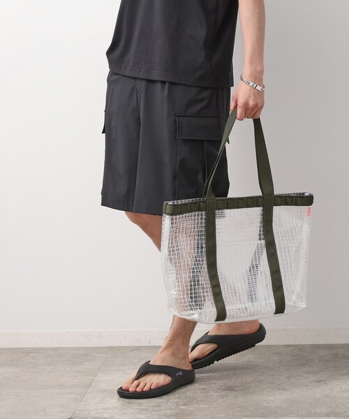 THE SHOP TK （ザ ショップ ティーケー ）の「PVCクリアトートバッグ 【ユニセックス／軽量】（トートバッグ・メンズ・オリーブ/ブラック・00）」の7枚目の写真