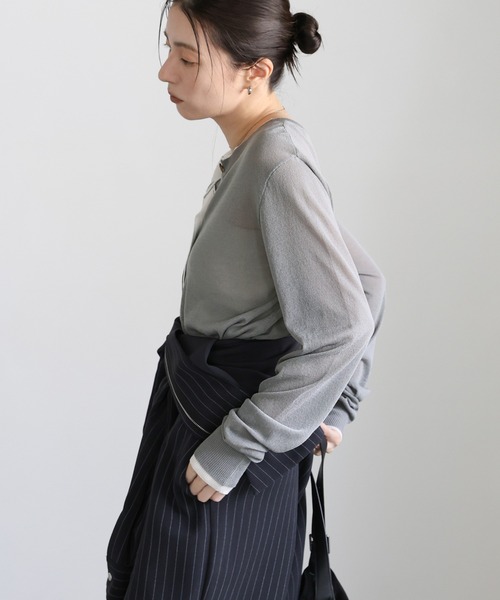 select MOCA(セレクトモカ)の「フェイクレイヤードシアーカーディガン(カーディガン/ボレロ・レディース・グレー/ベージュ/ブラック・FREE)」の20枚目の写真