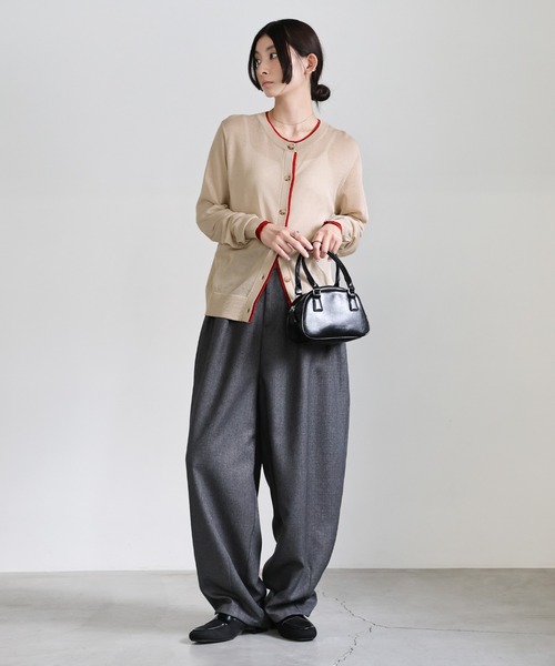 select MOCA(セレクトモカ)の「フェイクレイヤードシアーカーディガン(カーディガン/ボレロ・レディース・グレー/ベージュ/ブラック・FREE)」の10枚目の写真