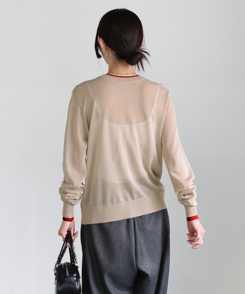 select MOCA(セレクトモカ)の「フェイクレイヤードシアーカーディガン(カーディガン/ボレロ・レディース・グレー/ベージュ/ブラック・FREE)」の12枚目の写真