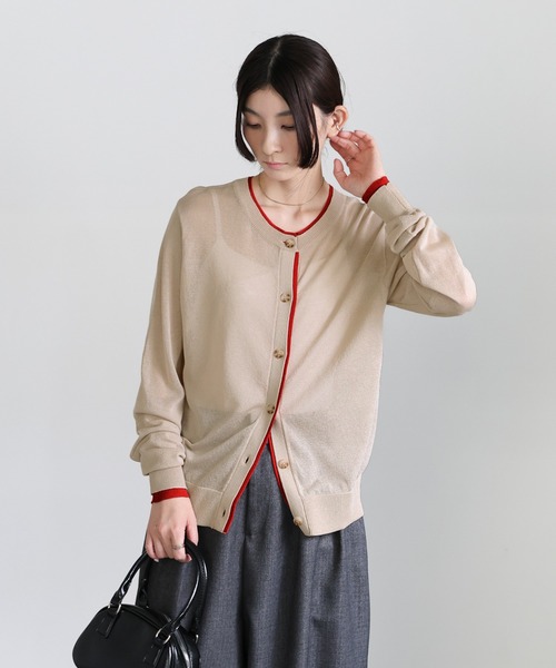 select MOCA(セレクトモカ)の「フェイクレイヤードシアーカーディガン(カーディガン/ボレロ・レディース・グレー/ベージュ/ブラック・FREE)」の8枚目の写真