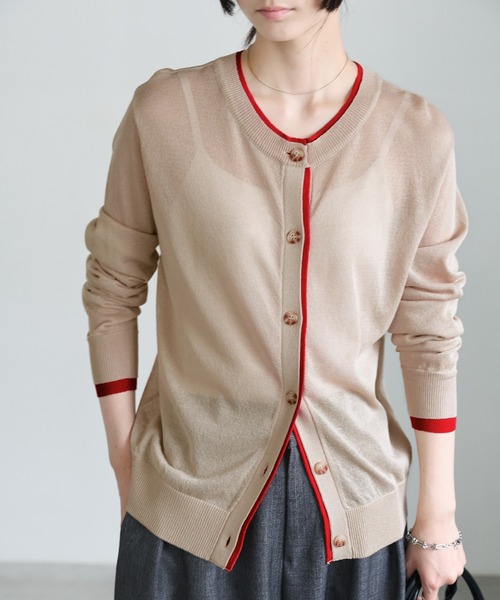 select MOCA(セレクトモカ)の「フェイクレイヤードシアーカーディガン(カーディガン/ボレロ・レディース・グレー/ベージュ/ブラック・FREE)」の13枚目の写真