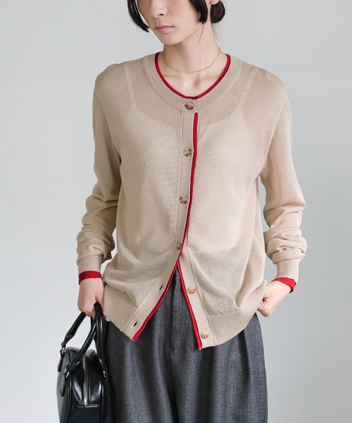 select MOCA(セレクトモカ)の「フェイクレイヤードシアーカーディガン(カーディガン/ボレロ・レディース・グレー/ベージュ/ブラック・FREE)」の7枚目の写真