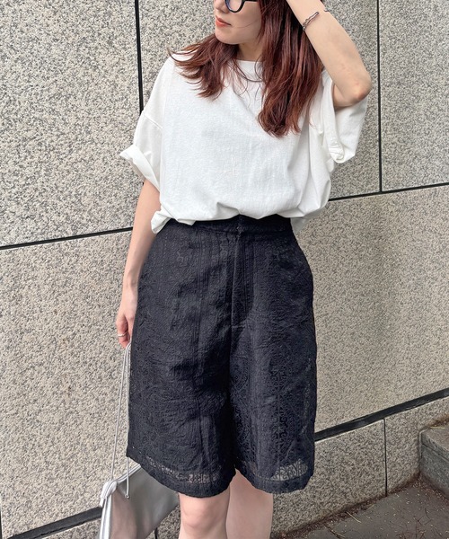 ISOOK(アイスー)の「【ISOOK / アイスー】レースハーフパンツ / バミューダパンツ ショートパンツ 5分丈 ハイウエスト ウエストゴム ブラック ブラウン 黒 茶 ZOZOTOWN限定(その他パンツ・レディース・ブラウン/ブラック・FREE)」の21枚目の写真