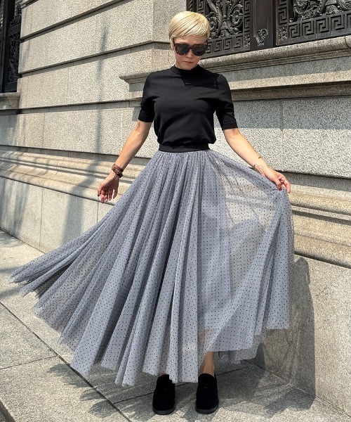 セール】2WAYチュールドットスカートドレス（スカート）｜JENNE