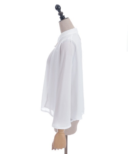 axes femme POETIQUE(アクシーズファムポエティック)の「ケープデザインブラウス(シャツ/ブラウス・レディース・ブルーグリーン/ブラック/ホワイト・MEDIUM)」の12枚目の写真