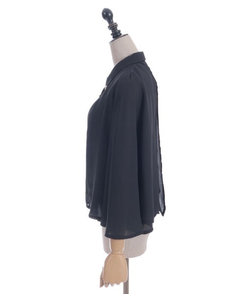 axes femme POETIQUE(アクシーズファムポエティック)の「ケープデザインブラウス(シャツ/ブラウス・レディース・ブルーグリーン/ブラック/ホワイト・MEDIUM)」の19枚目の写真