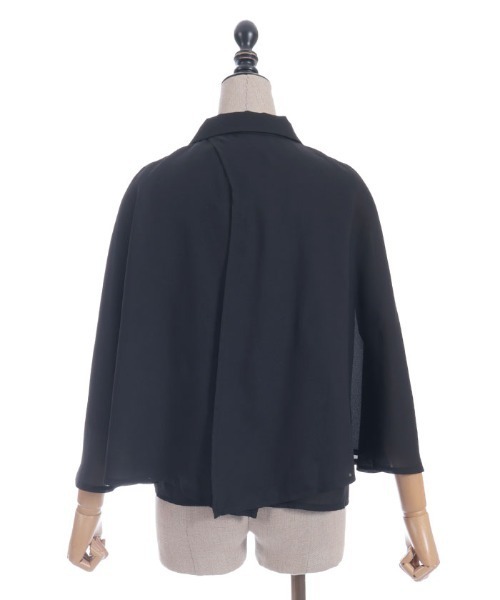 axes femme POETIQUE(アクシーズファムポエティック)の「ケープデザインブラウス(シャツ/ブラウス・レディース・ブルーグリーン/ブラック/ホワイト・MEDIUM)」の20枚目の写真
