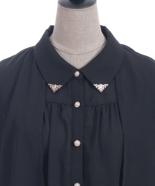 axes femme POETIQUE(アクシーズファムポエティック)の「ケープデザインブラウス(シャツ/ブラウス・レディース・ブルーグリーン/ブラック/ホワイト・MEDIUM)」の21枚目の写真