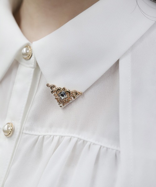 axes femme POETIQUE(アクシーズファムポエティック)の「ケープデザインブラウス(シャツ/ブラウス・レディース・ブルーグリーン/ブラック/ホワイト・MEDIUM)」の6枚目の写真
