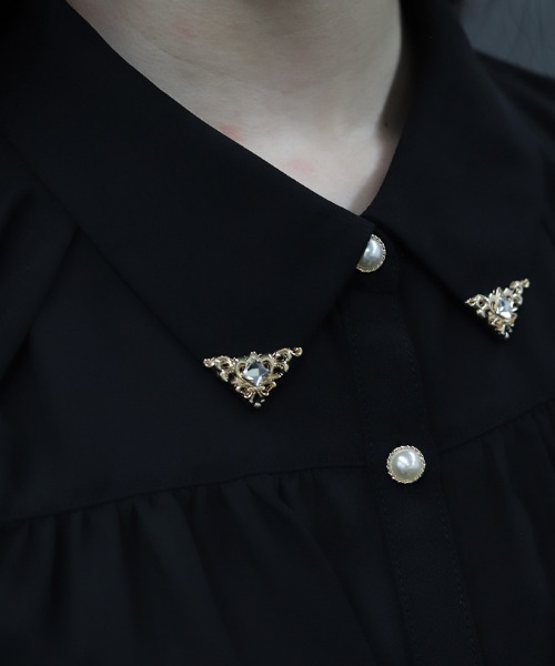 axes femme POETIQUE(アクシーズファムポエティック)の「ケープデザインブラウス(シャツ/ブラウス・レディース・ブルーグリーン/ブラック/ホワイト・MEDIUM)」の10枚目の写真