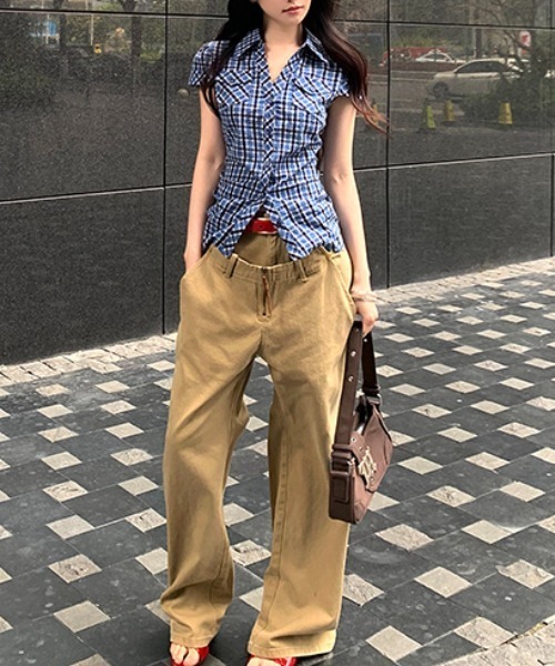 Vipoa(ヴィポア)の「レトロブルーチェックシャツ(シャツ/ブラウス・レディース・ブルー・FREE)」の19枚目の写真