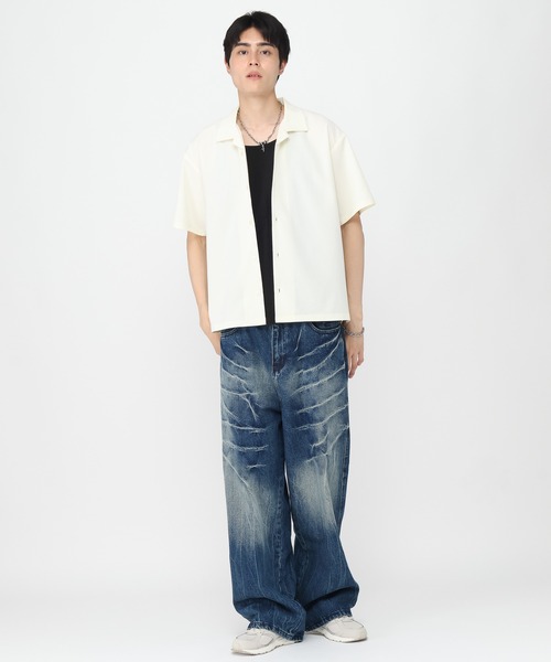 3.3 Field Trip (3.3フィールドトリップ)の「3.3 Field Trip/クラックデザインデニム(デニムパンツ・メンズ・ブルー/ブラック・MEDIUM/LARGE)」の14枚目の写真