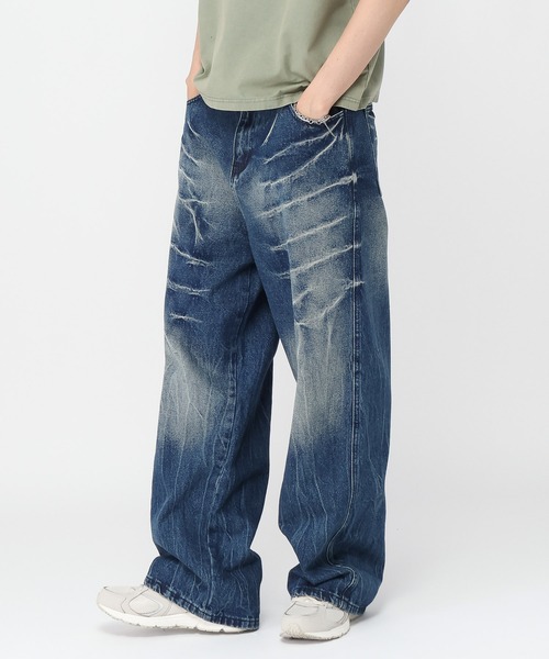 3.3 Field Trip (3.3フィールドトリップ)の「3.3 Field Trip/クラックデザインデニム(デニムパンツ・メンズ・ブルー/ブラック・MEDIUM/LARGE)」の19枚目の写真
