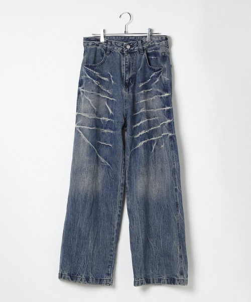 3.3 Field Trip (3.3フィールドトリップ)の「3.3 Field Trip/クラックデザインデニム(デニムパンツ・メンズ・ブルー/ブラック・MEDIUM/LARGE)」の21枚目の写真