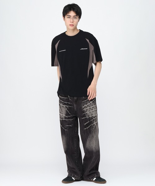 3.3 Field Trip (3.3フィールドトリップ)の「3.3 Field Trip/クラックデザインデニム(デニムパンツ・メンズ・ブルー/ブラック・MEDIUM/LARGE)」の8枚目の写真
