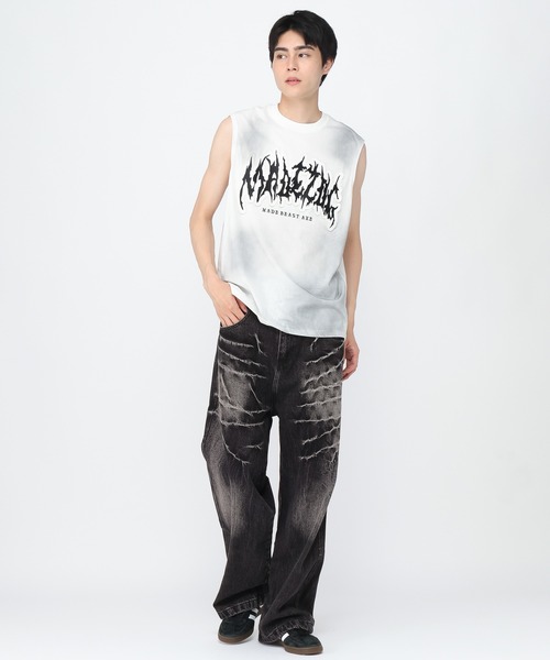 3.3 Field Trip (3.3フィールドトリップ)の「3.3 Field Trip/クラックデザインデニム(デニムパンツ・メンズ・ブルー/ブラック・MEDIUM/LARGE)」の9枚目の写真