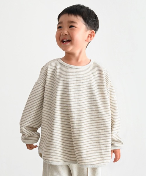 PUPPAPUPO（プッパプーポ）の「裾バインダー スウェット トレーナー（スウェット・キッズ・チャコール/ベージュ/グレー・80/90/100/110）」の20枚目の写真