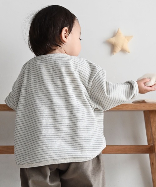 PUPPAPUPO（プッパプーポ）の「裾バインダー スウェット トレーナー（スウェット・キッズ・チャコール/ベージュ/グレー・80/90/100/110）」の18枚目の写真