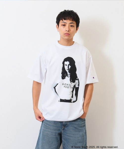Sonic Youth ラグランTシャツ Medium ホワイト/グリーン Sonic Youth ラグランTシャツ Medium ホワイト/グリーン