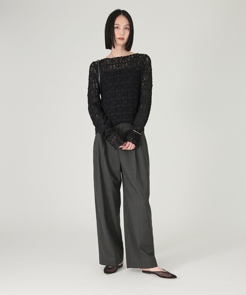 BABYLONE(バビロン)の「ストレッチレースプルオーバー(Tシャツ/カットソー・レディース・ブラック/ホワイト・フリー)」の13枚目の写真