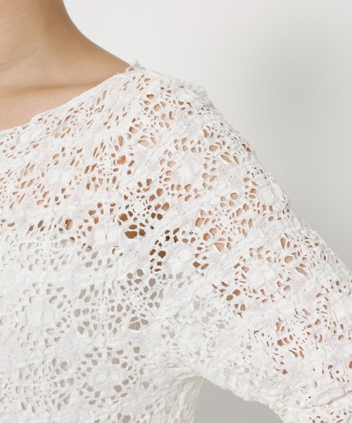 BABYLONE(バビロン)の「ストレッチレースプルオーバー(Tシャツ/カットソー・レディース・ブラック/ホワイト・フリー)」の21枚目の写真