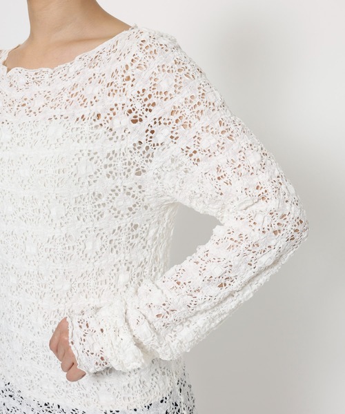 BABYLONE(バビロン)の「ストレッチレースプルオーバー(Tシャツ/カットソー・レディース・ブラック/ホワイト・フリー)」の22枚目の写真