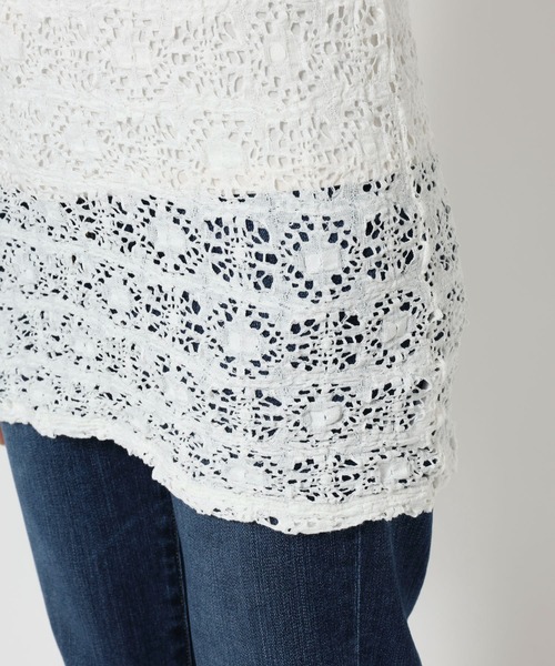 BABYLONE(バビロン)の「ストレッチレースプルオーバー(Tシャツ/カットソー・レディース・ブラック/ホワイト・フリー)」の18枚目の写真