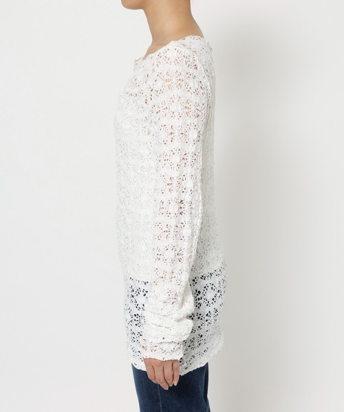 BABYLONE(バビロン)の「ストレッチレースプルオーバー(Tシャツ/カットソー・レディース・ブラック/ホワイト・フリー)」の17枚目の写真