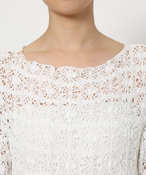 BABYLONE(バビロン)の「ストレッチレースプルオーバー(Tシャツ/カットソー・レディース・ブラック/ホワイト・フリー)」の20枚目の写真