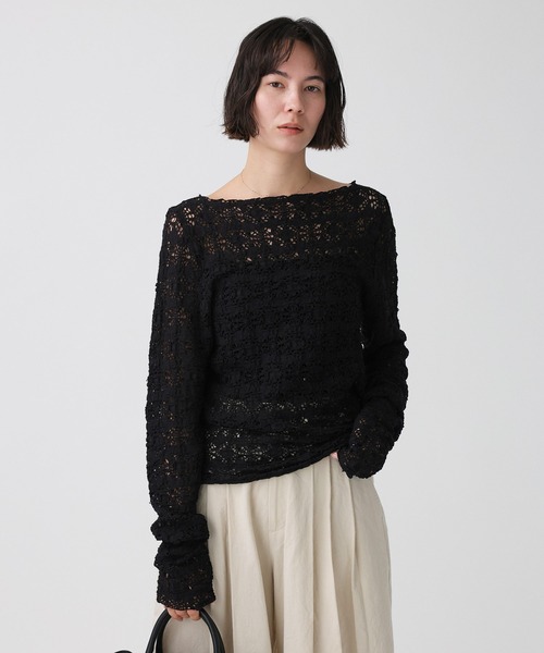 BABYLONE(バビロン)の「ストレッチレースプルオーバー(Tシャツ/カットソー・レディース・ブラック/ホワイト・フリー)」の21枚目の写真