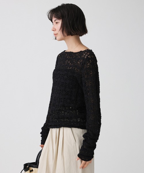 BABYLONE(バビロン)の「ストレッチレースプルオーバー(Tシャツ/カットソー・レディース・ブラック/ホワイト・フリー)」の22枚目の写真