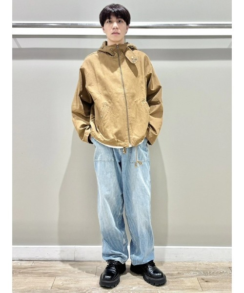 フード付きクリーム色ジャケット フード付き キャンバスジャケット（その他アウター）｜GAP