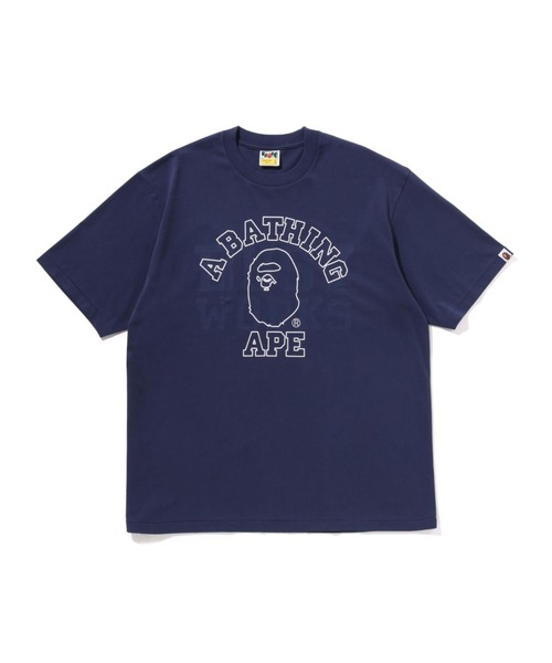 A BATHING APE(アベイシングエイプ)の「COLLEGE RELAXED FIT TEE #1(Tシャツ/カットソー・メンズ・ホワイト/バーガンディー/ネイビー・X-LARGE/MEDIUM/LARGE/XX-LARGE/SMALL)」の2枚目の写真