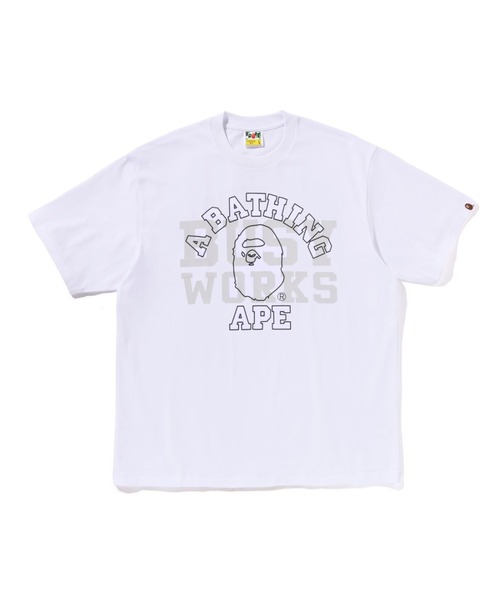 A BATHING APE(アベイシングエイプ)の「COLLEGE RELAXED FIT TEE #1(Tシャツ/カットソー・メンズ・ホワイト/バーガンディー/ネイビー・X-LARGE/MEDIUM/LARGE/XX-LARGE/SMALL)」の1枚目の写真
