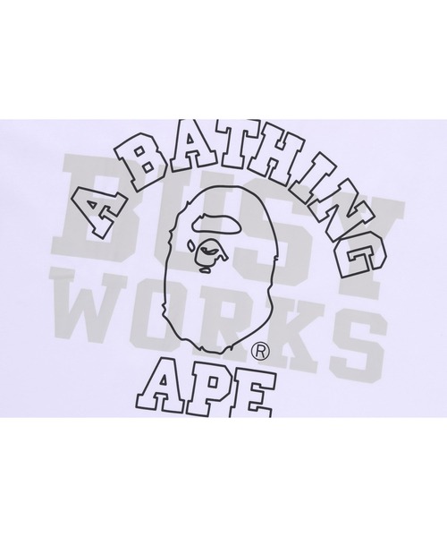 A BATHING APE(アベイシングエイプ)の「COLLEGE RELAXED FIT TEE #1(Tシャツ/カットソー・メンズ・ホワイト/バーガンディー/ネイビー・X-LARGE/MEDIUM/LARGE/XX-LARGE/SMALL)」の4枚目の写真